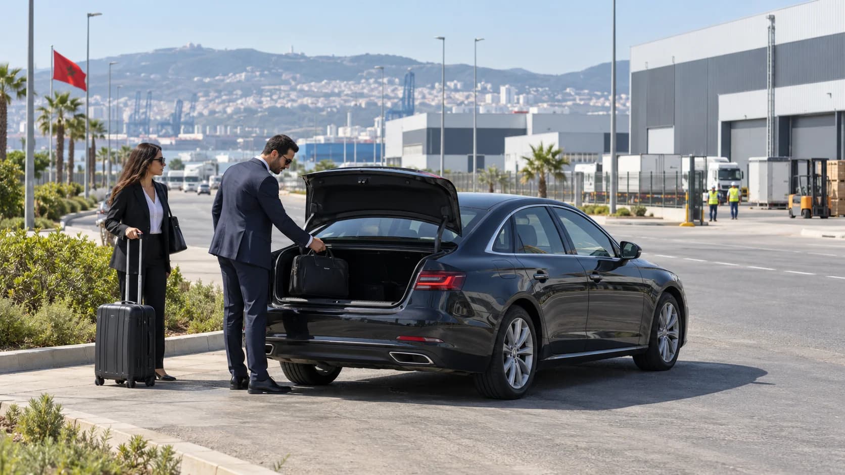Alquiler de coches corporativo para la Zona Franca de Tánger y viajes industriales